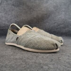 Toms Shoes Womens 8 Slip On Loafer Flats Casual Boho Comfort Burlap Alpargata